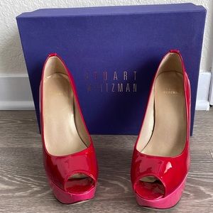 Stuart Weitzman Red Stiletto Heels. Size 6.5